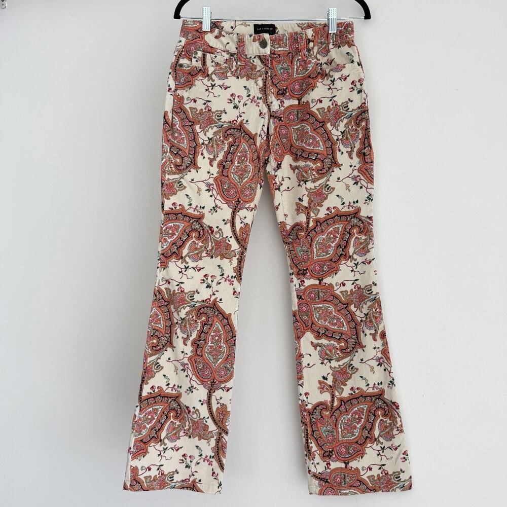 Boho Paisley Pants Womens 0 Corduroy Bootcut Festival Coachella The Limited